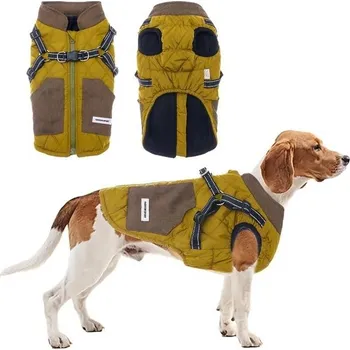 Kosmetika pro psa TOPSOSO Psí bunda Psí kabát s postrojem a kapsami Psí bunda Zimní vesta Zip Reflexní pruhy Dvojité