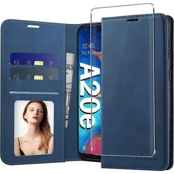 Pouzdro na mobilní telefon Pouzdro Neivi pro Samsung Galaxy A20E z prémiové kůže s magnetickým zapínáním, sloty pro karty,