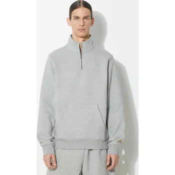 Pánská mikina Mikina Carhartt WIP Chase Neck Zip Sweat, L, šedá, 90X