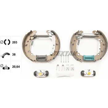 Brzdová čelist Sada brzdových čelistí TEXTAR 84075000