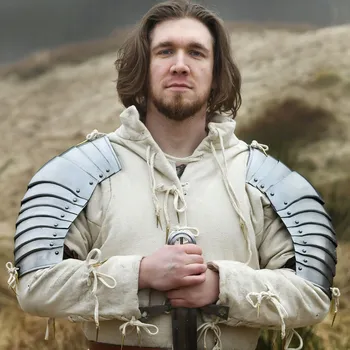 Karnevalový kostým Deepeka Gotické článkové ramenní pláty z 1,2mm oceli (pár)