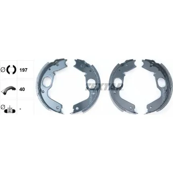 Brzdová čelist Sada brzdových čelistí, parkovací brzda TEXTAR 91056900