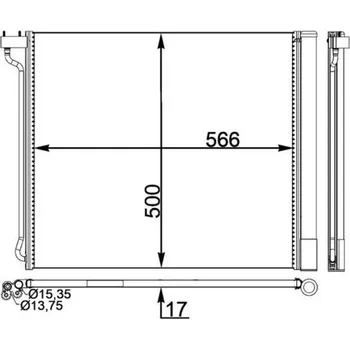 Výparník klimatizace Kondenzátor, klimatizace MAHLE AC 269 000P