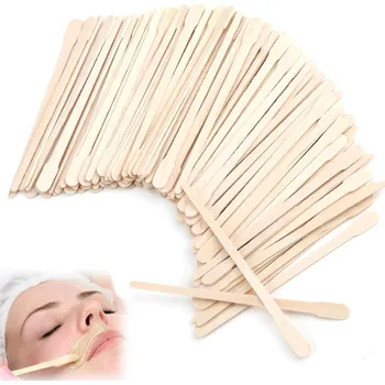 Lotbun dřevěné špachtle pro obočí a aplikaci vosku 200 ks