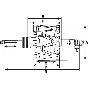 Alternátor Rotor, generátor HC-Cargo F 032 335 074