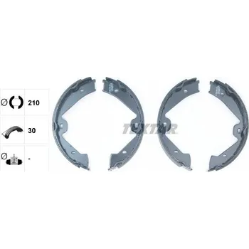 Brzdová čelist Sada brzdových čelistí, parkovací brzda TEXTAR 91074700