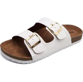 Dívčí obuv Pánské korkové pantofle ONCAI, ploché letní plážové sandály s nastavitelným páskem, dřevěná