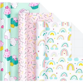 Party dekorace 3 role dárkového papíru Holijolly