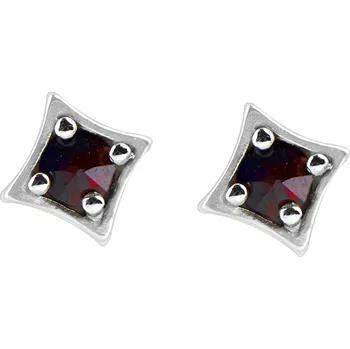 Náušnice Český granát náušnice stříbrné 130383