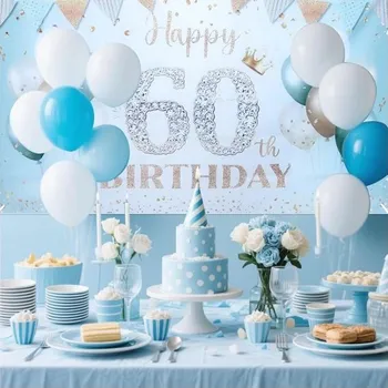 Party dekorace Agvdg - Banner k 60. narozeninám - 180 x 110 cm