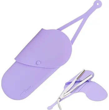 Žehlička na vlasy Silikonová izolační podložka a úložný sáček na kulmu Adorila, přenosný cestovní závěsný úložný