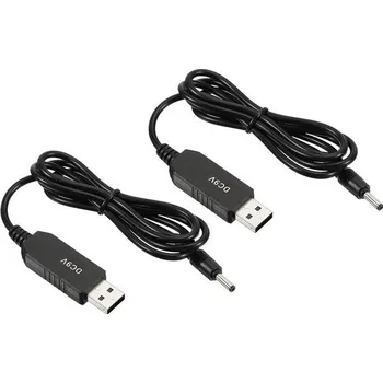 PATIKIL 2ks 6W 1A USB Step Up Voltage Converter DC 5V na DC 9V Napájecí adaptér Jack 3,5x1,35mm