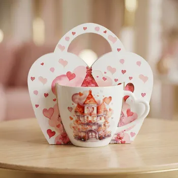 Porcelánový hrnek DUO SRDCE PALÁC 460 ml