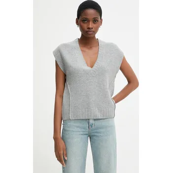 Oblečení a móda Vesta s přídavkem vlny United Colors of Benetton 126WD4033 šedá 90X, vel. M