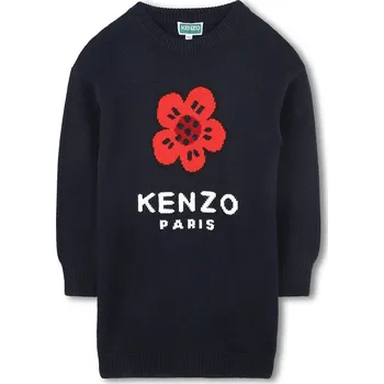 Dámské šaty Dětské šaty s příměsí vlny Kenzo Kids K61356.86.108 námořnická modř 59X, vel. 102