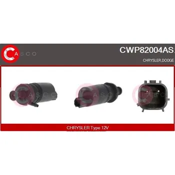 Autosklo Vodní čerpadlo ostřikovače, čistění skel CASCO CWP82004AS