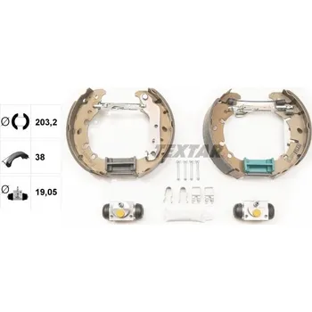 Brzdová čelist Sada brzdových čelistí TEXTAR 84057300