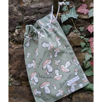 Sáček na potraviny Plátěný pytlík "Hříbky" - khaki
