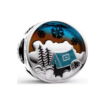 Přívěsek Prosperk Korálek na náramek tatínek modrý horská chatička S2520