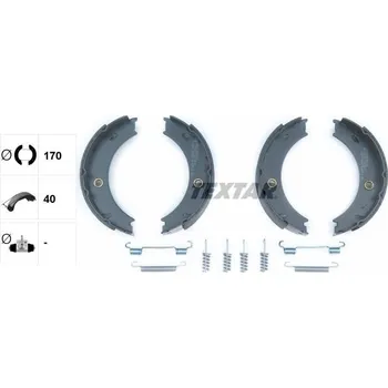 Brzdová čelist Sada brzdových čelistí, parkovací brzda TEXTAR 91057900