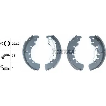 Brzdová čelist Sada brzdových čelistí TEXTAR 91061100