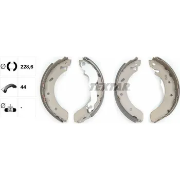 Brzdová čelist Sada brzdových čelistí TEXTAR 91046100