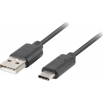 Datový kabel Kabel Lanberg USB - USB typ C 1,8 m černý