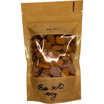 Španělské mandle pražené se slupkou odrůda Guara - se slupkou bez soli 100 g.