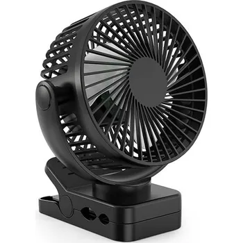 Vzduchotechnika QEEKADA Mini ventilátor s klipem, 12000mAh dobíjecí přenosný ventilátor, klip ventilátoru USB, 4