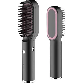 Péče o vlasy ABHI Ionizační žehlička na vlasy, bezdrátový hřeben s 3 úrovněmi nastavitelné teploty, přenosná