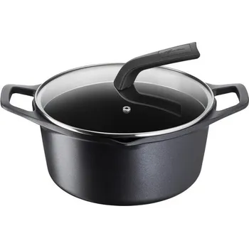 Poklice Hrnec Lagostina Aroma Fonda se 2 uchy a poklicí, litý hliník Ø24 cm, kompatibilní s indukcí, plynem