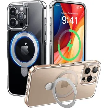Pouzdro na mobilní telefon Pouzdro CASEKOO speciálně pro iPhone 16 Pro Max s MagSafe a neviditelným stojánkem [ochrana
