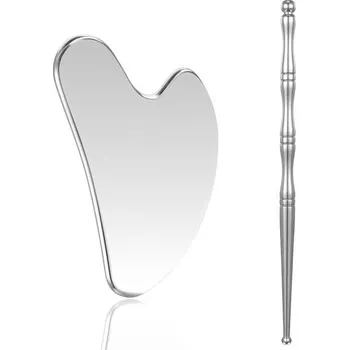 Masáž ElevateTech Gua Sha nerezová ocel akupunkturní pero na obličej, masážní přístroj na akupresurní