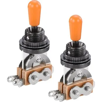 Elektrická kytara QUARKZMAN 3polohový přepínač pro kytaru, rovný přepínač, černý přepínač s oranžovými krytkami