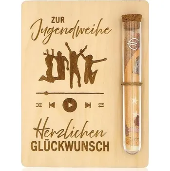 Party dekorace WENJION Dárek k promoci s dřevěnou zkumavkou