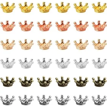 Přívěsek 120 kusů mini korunových přívěsků, přívěsků, distančních korálků, 3D korunek, malých korunek, mini