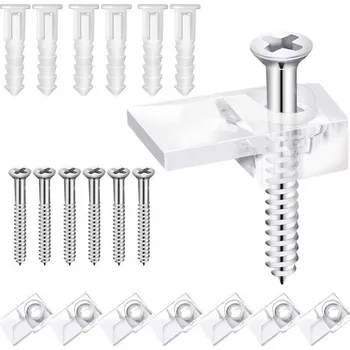 PLMMOUT 20 kusů klipů na držák zrcadla, plastové klipy na držák zrcadla, klipy na zrcadlo se