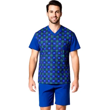 Pánské pyžamo Pánské Pyžamo Krátké FOLTÝN PK 498 Velikost: 5XL