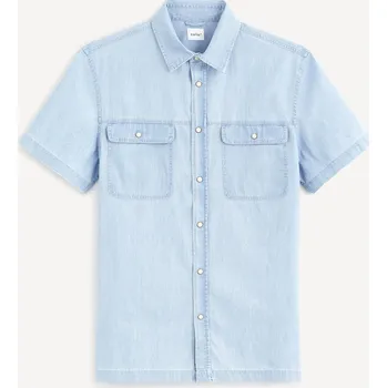 Pánské oblečení Celio Košile Varevmc - Pánské Celio světle modrá 1640106