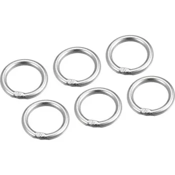 METALLIXITY O-kroužky z nerezové oceli 316 (15x3mm) 6 ks, svařované kulaté kroužky - na šňůry,