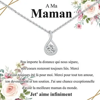 Náhrdelník Dárek ke Dni matek, dámský náhrdelník ze stříbra 925 s kubickými zirkony a nekonečnými šperky,