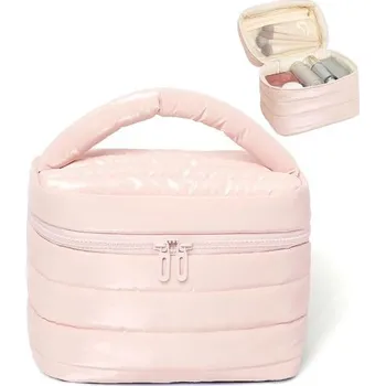 Kabelka Prite Cosmetic Bag Přenosná toaletní taška pro ženy Prošívaná polstrovaná kosmetická taška Lehká