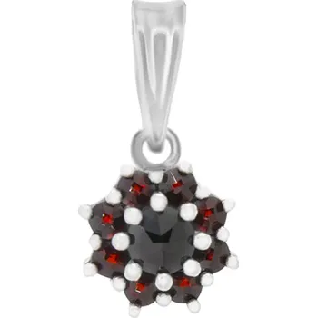 Přívěsek Český granát přívěsek stříbrný 140091