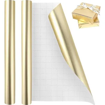 Party dekorace DAJAVE 2 balení zlatých balicích papírů