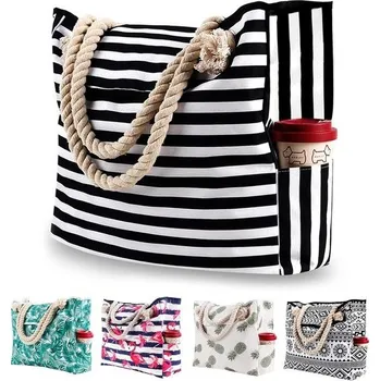 Školní batoh Plážová taška XXL Rodinné koupací tašky Dámská extra velká plážová taška Nákupní taška přes rameno