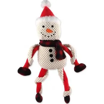 Hračka pro psa Dog Fantasy Hračka Winter Tale Sněhulák plyš pískací 40 cm