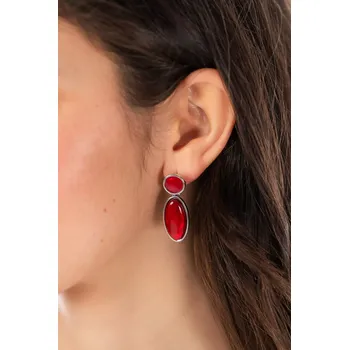 Šperk Dámské náušnice BIBI Červená uni