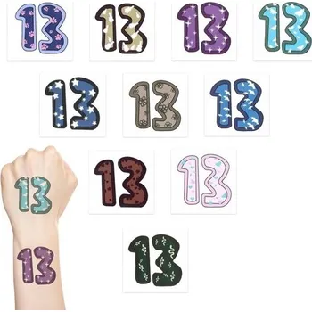 20 ks 13 tetovacích samolepek, dívčí tetovací samolepky 13 tetovacích samolepek Rave doplňky pro