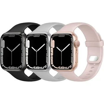 Řemínek na hodinky Řemínek Lobnhot kompatibilní s Apple Watch 45mm 42mm 44mm, měkký silikonový sportovní řemínek pro