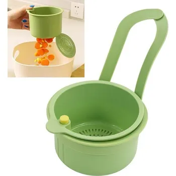 Cedník a síto Sítko do dřezu, sítko do dřezu s tlačítkem na zavěšení, odnímatelné silikonové sítko do dřezu pro